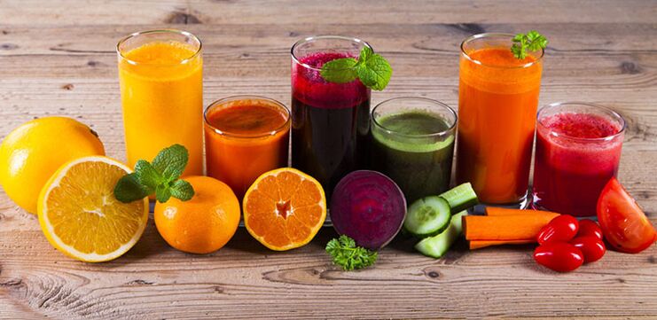 diet pikeun leungitna beurat kalawan juices Freshly squeezed