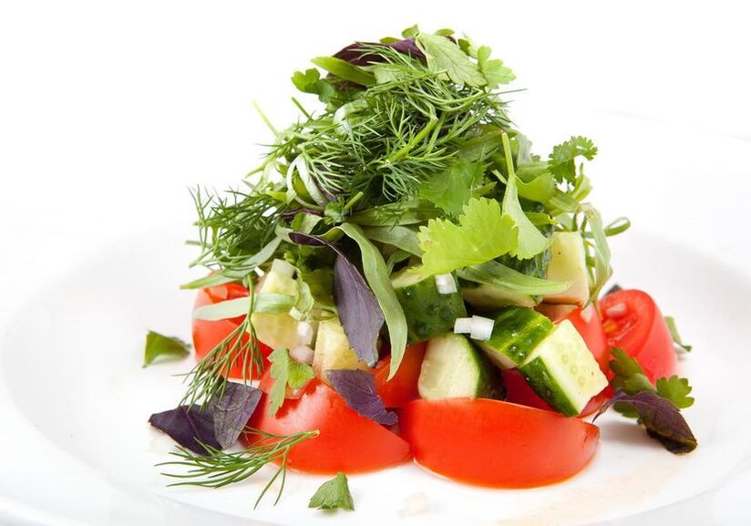 salad sayur pikeun diet hypoallergenic